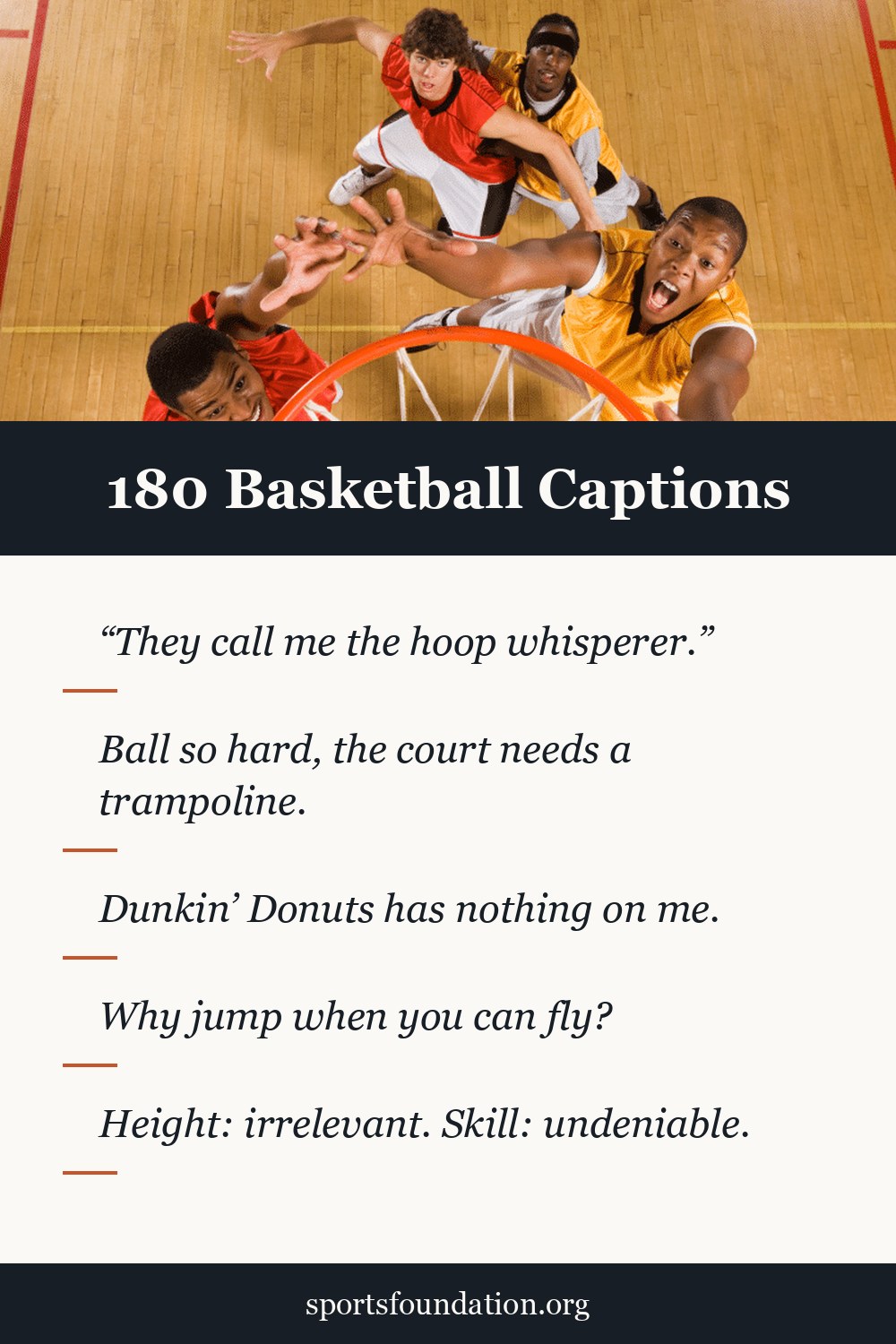 180 Basketball captions for Instagram