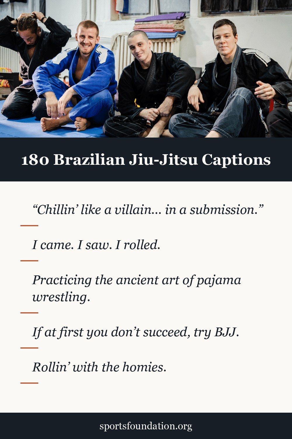 180 Brazilian Jiu-Jitsu captions for Instagram