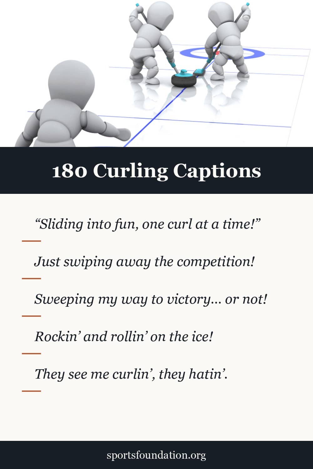180 Curling captions for Instagram