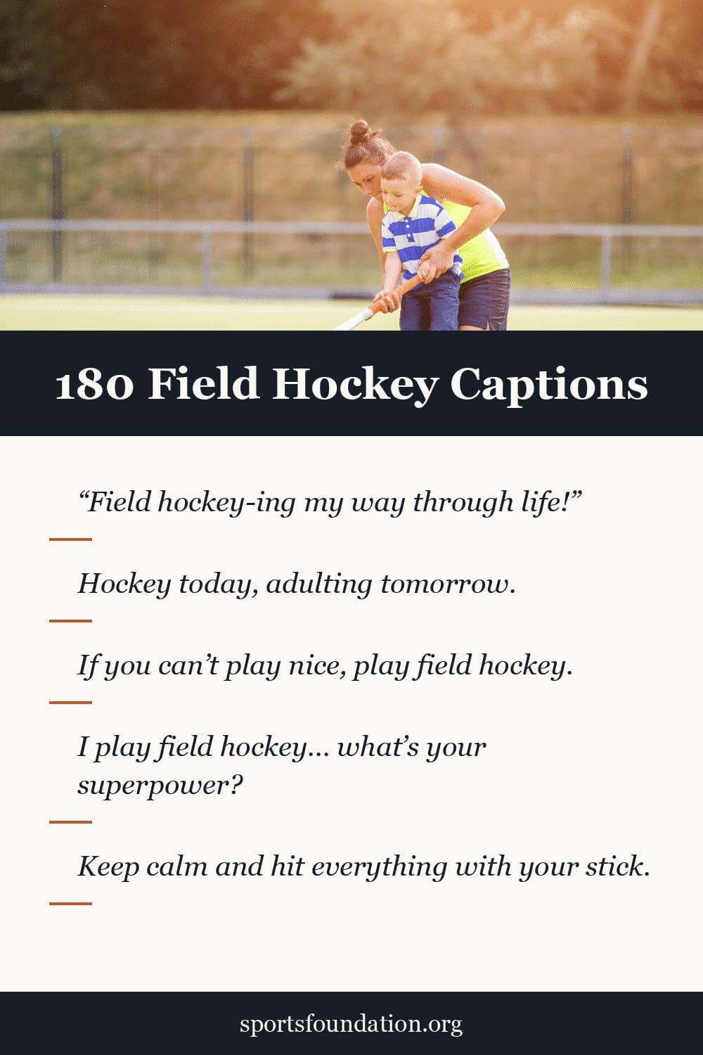 180 Field Hockey captions for Instagram