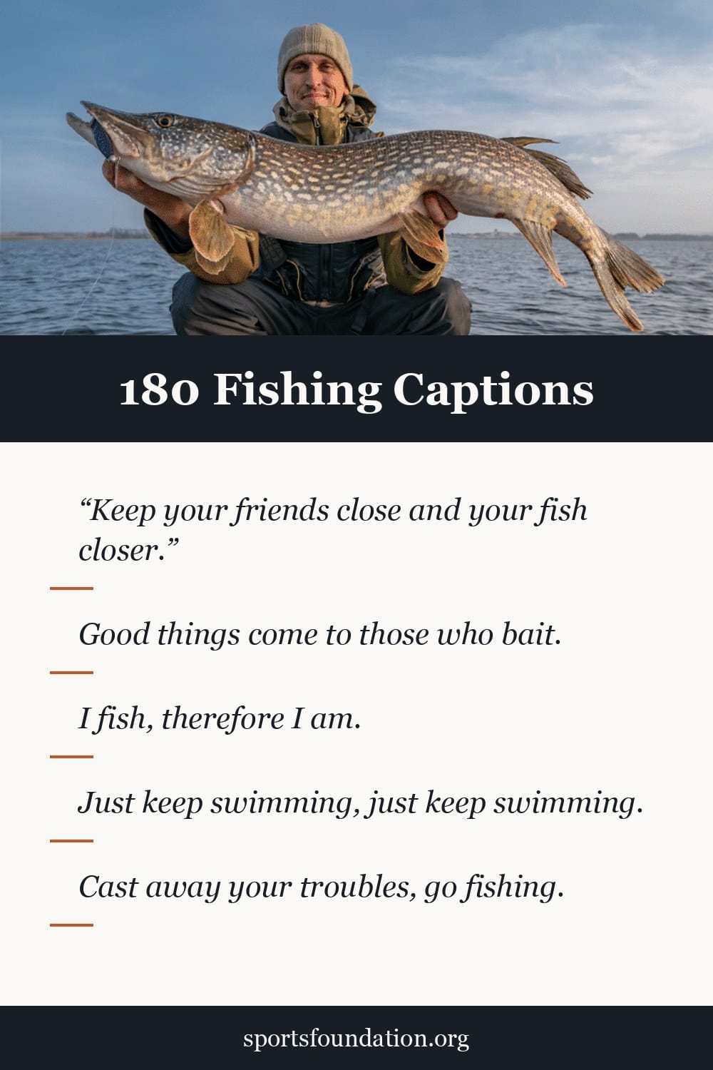 180 Fishing captions for Instagram