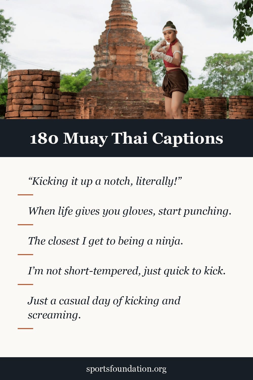 180 Muay Thai captions for Instagram