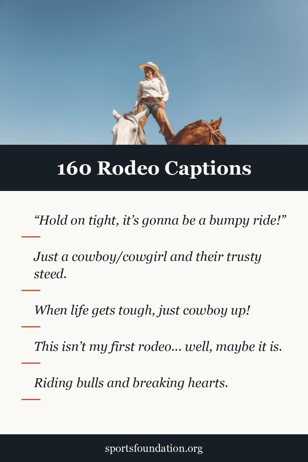 160 Rodeo captions for Instagram
