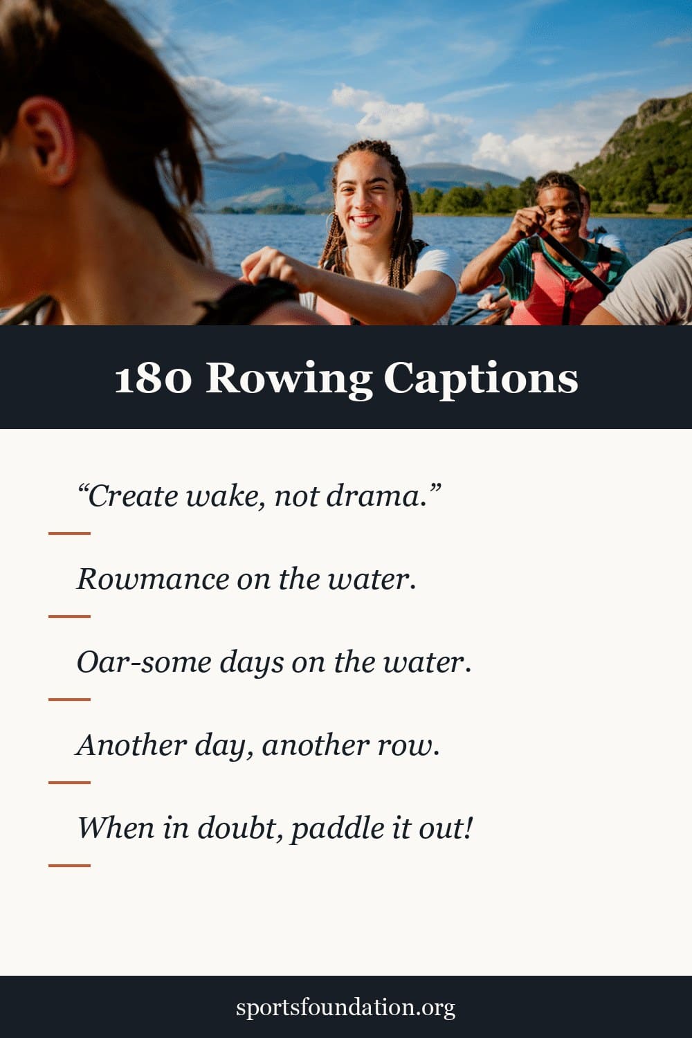 180 Rowing captions for Instagram