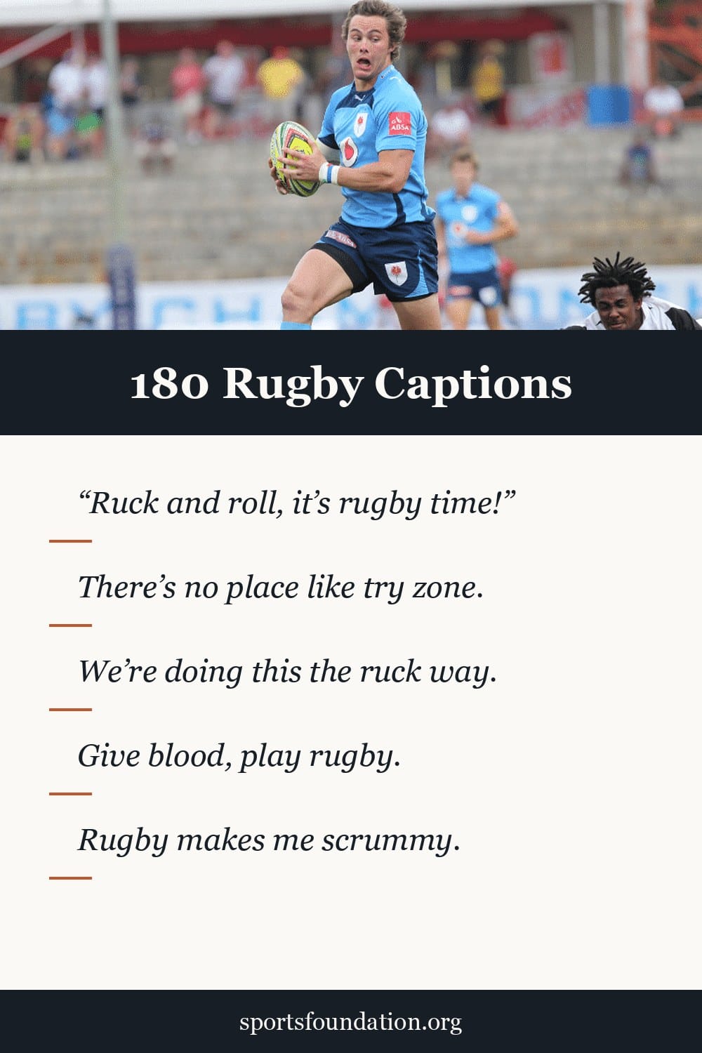 180 Rugby captions for Instagram