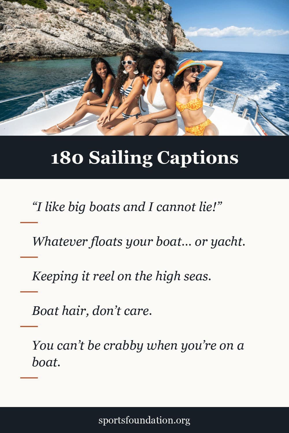 180 Sailing captions for Instagram