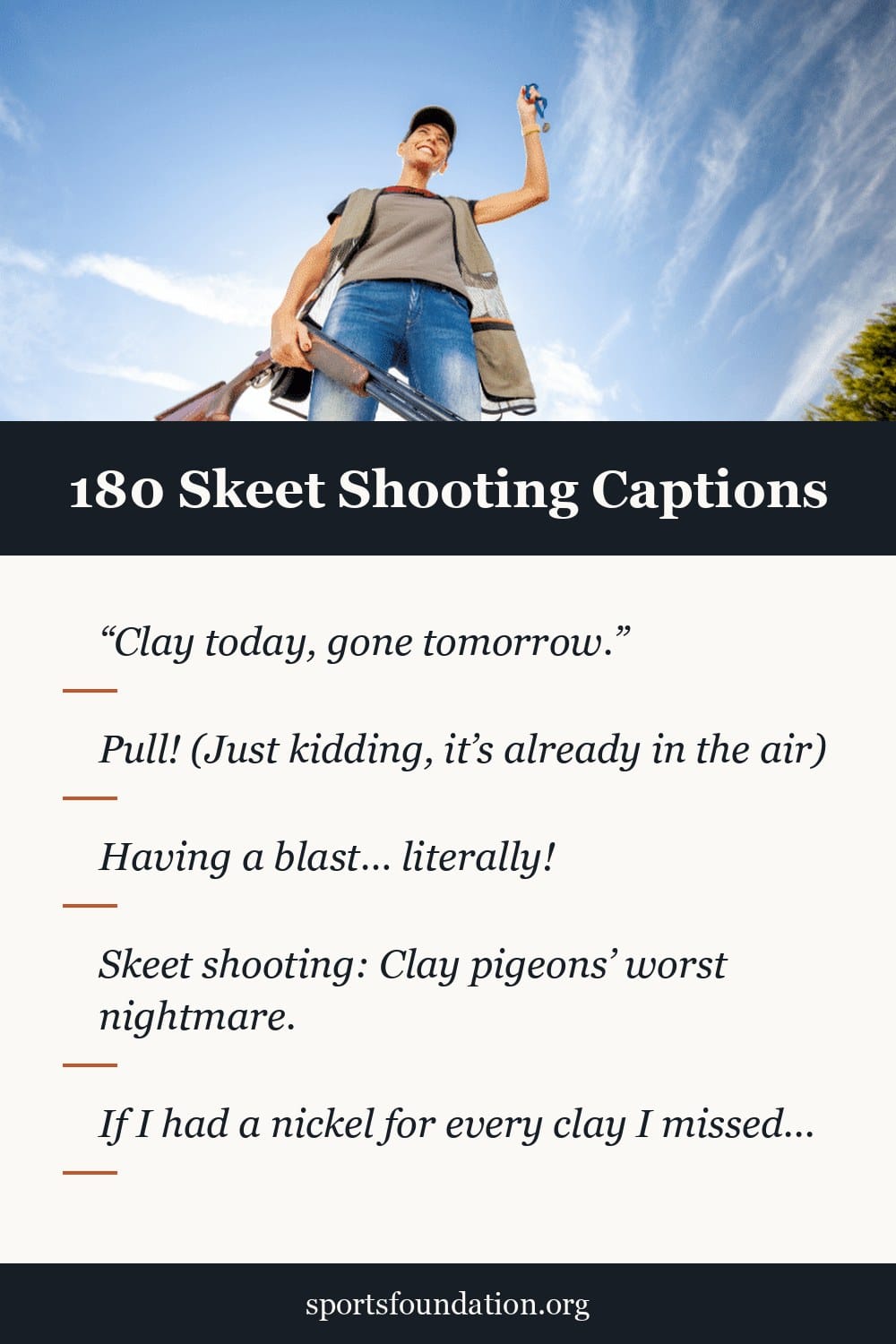 180 Skeet Shooting captions for Instagram