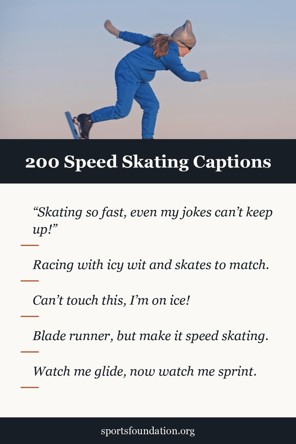200 Speed Skating captions for Instagram