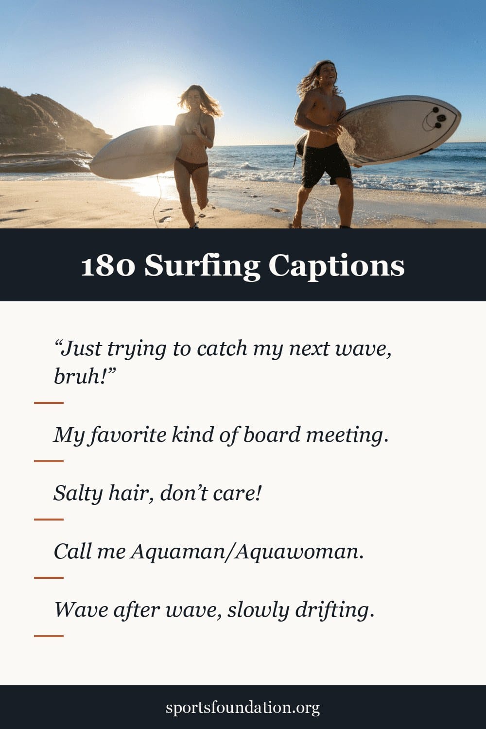 180 Surfing captions for Instagram