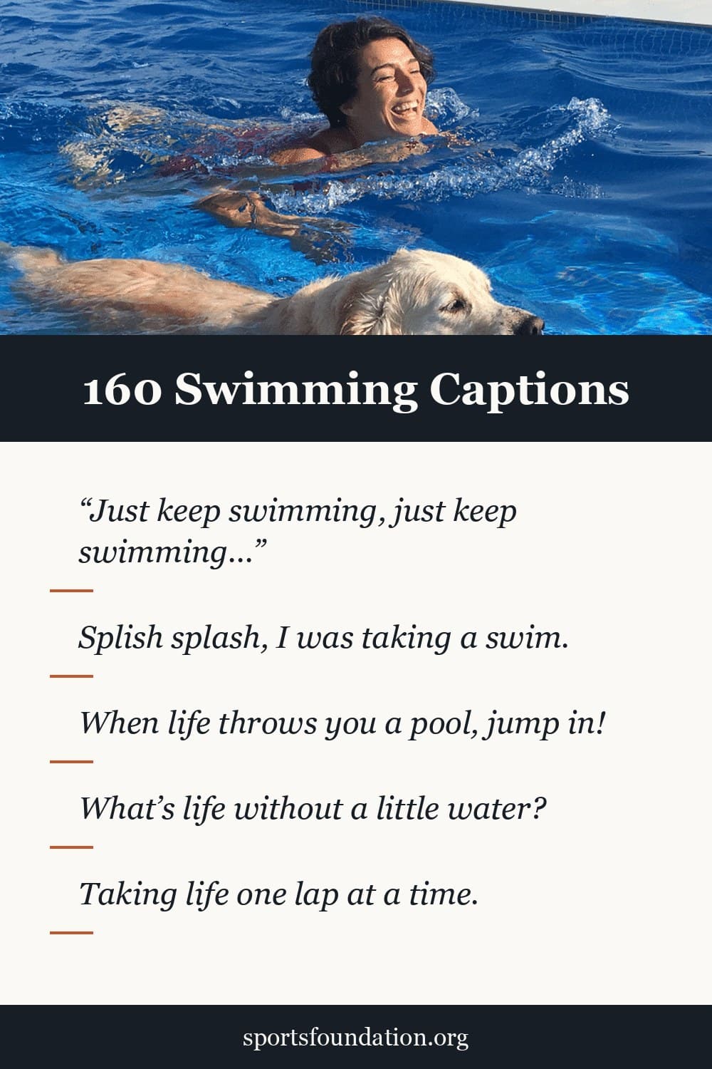 160 Swimming captions for Instagram