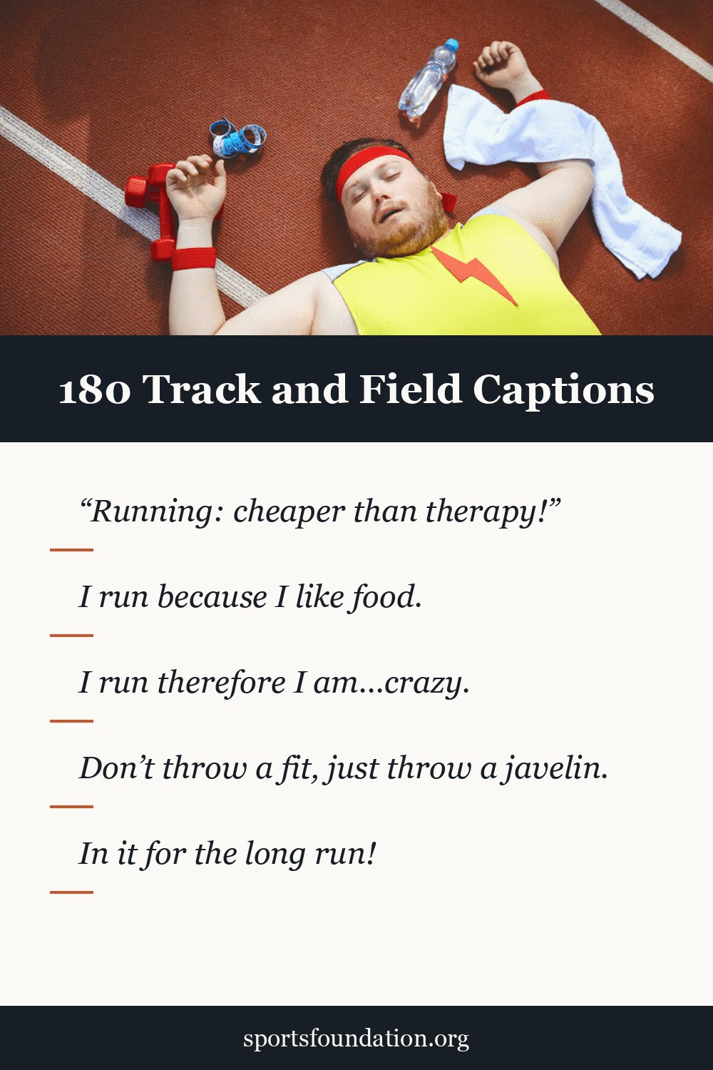 180 Track and Field captions for Instagram