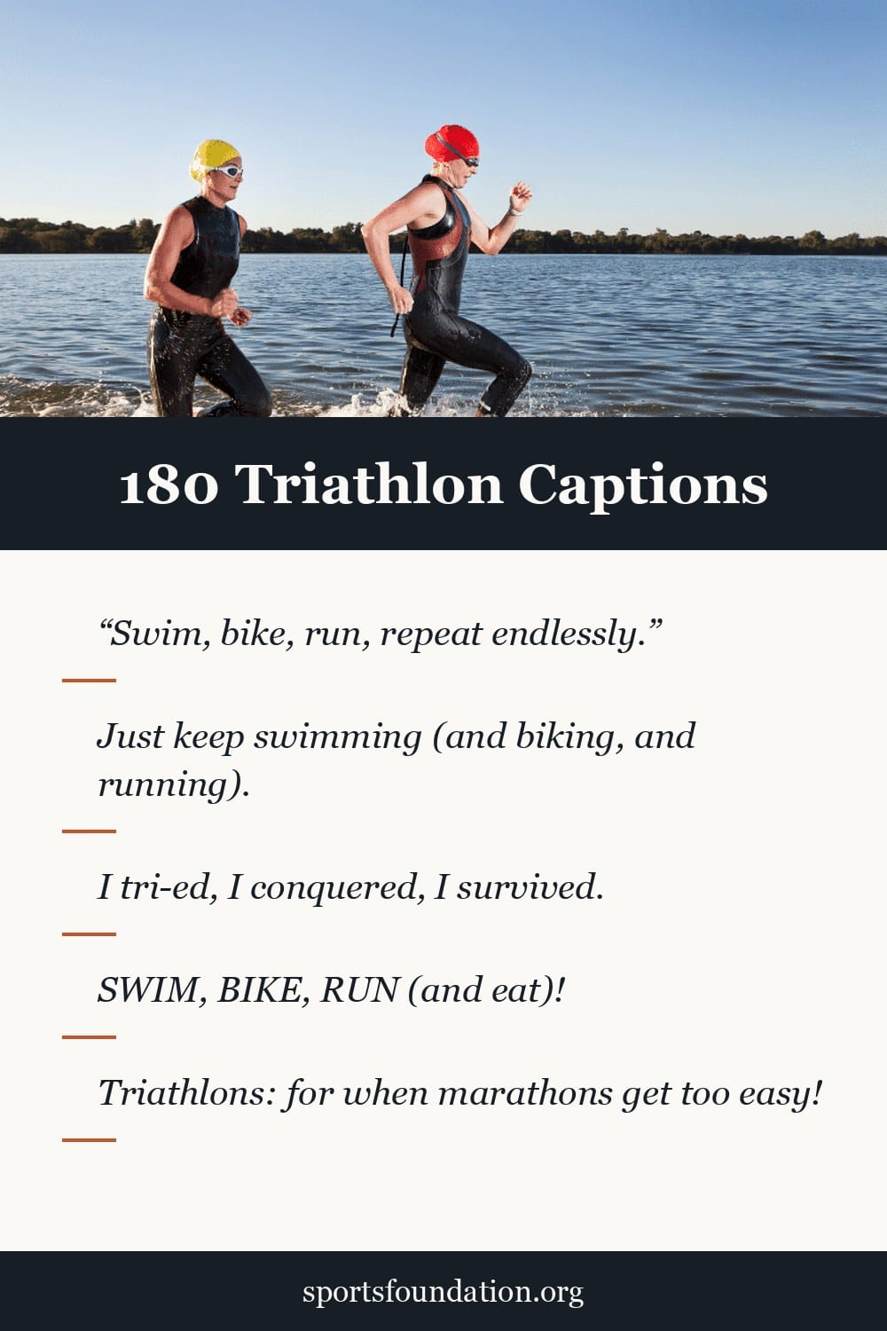 180 Triathlon captions for Instagram