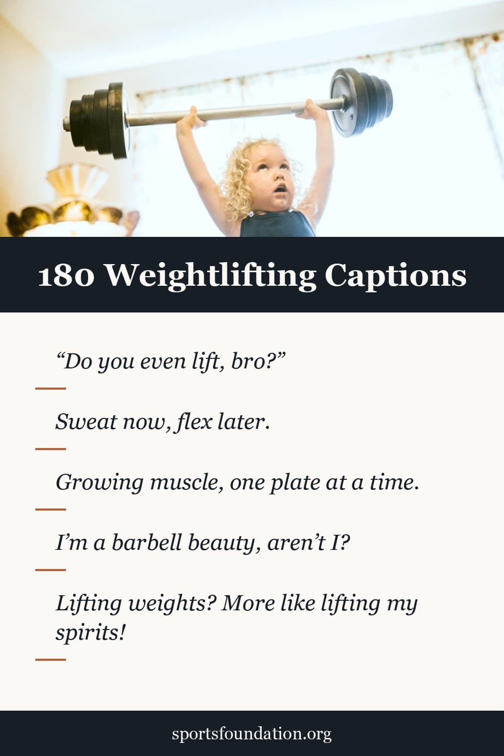 180 Weightlifting captions for Instagram