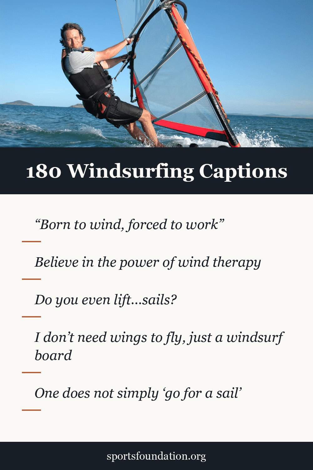 180 Windsurfing captions for Instagram