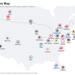NHL teams map image with all 32 team locations